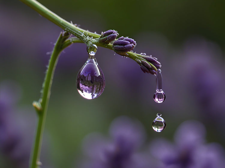 Pflanze mit dem tropfenden Wasser