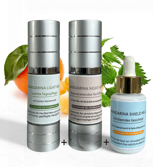 Mandarina Pflegeroutine – Feuchtigkeit, Schutz & Regeneration