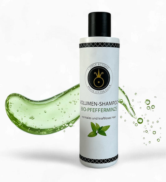 Volumen-Shampoo mit Pfefferminze